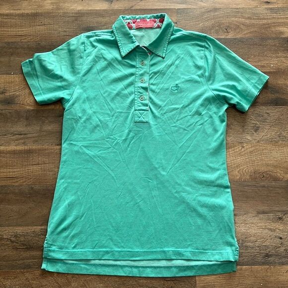 Magnolia Lane Size Medium Women's Polo Light Green w/ Master's Logo EUC - Picture 1 of 5
